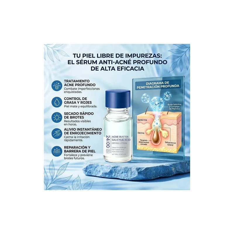 Acne Buster Loción Secante Con Ácido Salicílico 10ml Todo Tipo