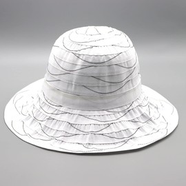 Sun Robe UV Protection Hat (for Women) - Women's Hat - Ribbon Breton Style Hat, white