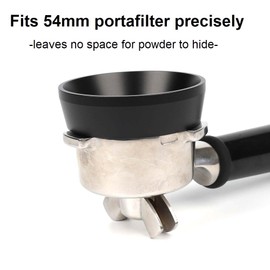 Coffee Dosing Ring 54 mm Magnetic Dosing Funnel for Sage/Breville Portafilter 54 mm Sits On The Outside of The Porta Filter Not Compatible with Espresso Machines Integrated Grinders Black