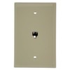 Leviton Midsize Telephone Wall Jack, 6P4C, 40539-PMI, Ivory