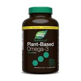 Natures Way NutraVege VeggieGels Menta Fresca 75 c - Suaves Vegetales de Omega3 sin Pez, con Envoltura de Origen Vegetal                              