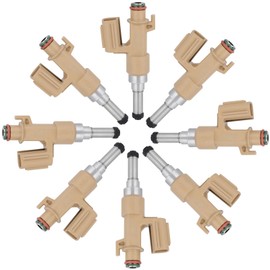 8Pcs CCIYU 12 Holes Fuel Injector Kits fit for for 2007 Toyota Tundra,for 2008 Toyota Tundra, 23250-3810/23209-09110/23209-39135/FJ1085