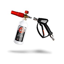 Adam's Foam Cannon & Snub Nose Combo - Sudsy Car Wash & Car Detailing Pressure Washer Tool | Use W/Car Wash Soap & Car Cleaning Wash Brush | Build Car Cleaning Kit W/Car Wax Clay Bar Ceramic Coating