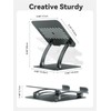 tounee Tablet Holder Stand, Dual Rod Adjustable Aluminum Desktop Stand,