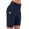 Persit Women's Short Leggings, Opaque Cycling Shorts with Pockets, navy