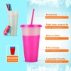 Colour Changing Cups Tumblers with Lids & Straws - 5