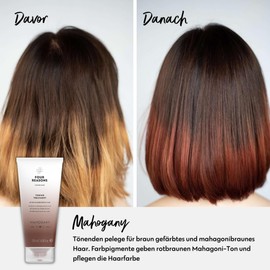 FOUR REASONS Hair Dye Conditioner – Mahogany – Natural Conditioner and Intensive Tint for Hair – Semi-Permanent Hair Dye in Dark Brown – Intense and Gentle Colours Tint