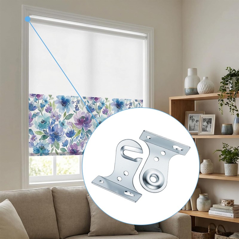 Molain 8Pcs Metal Window Shade Brackets, Roller Shade Outside Mount