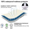 Twin Mattress Protector Waterproof, Bamboo Terry Ultra Soft Mattress Protector