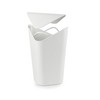 【umbra】 Trash Can Corner Can Metallic White 5L with Lid