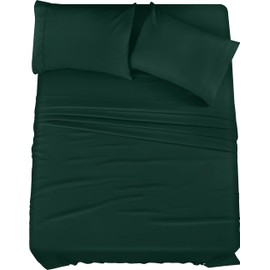 Utopia Bedding King Bed Sheets Set - 4 Piece Bedding - Brushed Microfiber - Shrinkage and Fade Resistant - Easy Care (King, Emerald)
