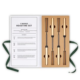 Santa Barbara Design Studio S'Mores Kit with Marshmallow Roasting Sticks Camping Skewers Cardboard Book Gift Set, 4-Pieces, Love You S'More Set