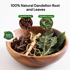 Dandelion Leaf and Root Tea bags, Natural Chinese Detox Herbal Tea Support Liver & Kidney Health and Aid Digestion Caffeine Free (1 Pack/50 Bags)