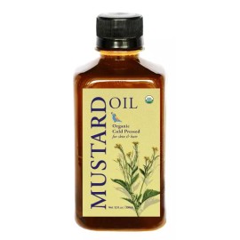 DAANA 피부용 DAANA 머스타드 오일 인증된 USDA 엑스트라 버진 콜드 프레스 DAANA Mustard Oil for Skin, USDA Certified Extra Virgin Cold Pressed [12 Fl Oz (Pack of 1)]