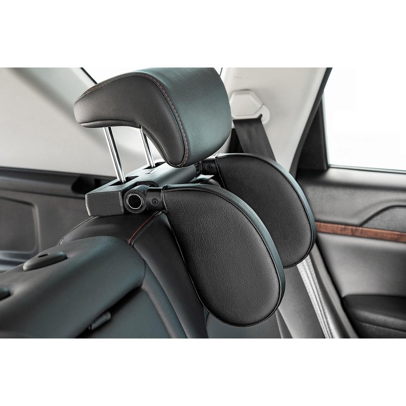 Lescars Car Headrest: Universal Car Headrest with Memory Foam, Individually