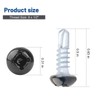 Pan Head Metal RV Screws Black #8 X 1/2" for