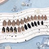 Mezrkuwr 24 Pieces Press On Almond Nails Medium False Nails