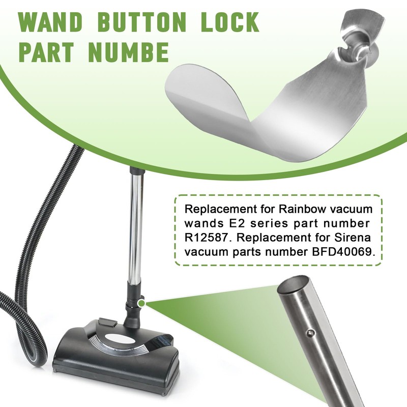 Replacement for Rainbow Vacuum Cleaner C-Clip Push Button Locks for