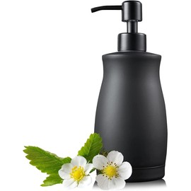 Dispensador de Jabón Negro Mate de Acero Inoxidable 304 para Cocina y Baño (13.5 oz)