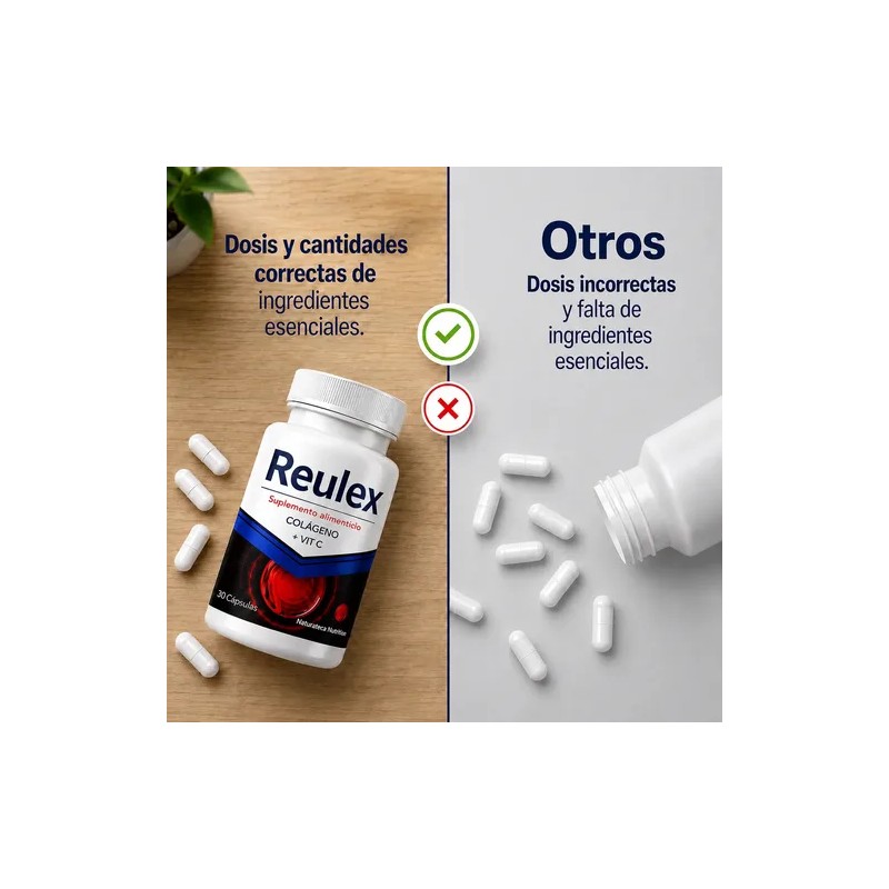 Reulex 1 Frasco 30 Cápsulas | Colageno Msm | Vitaminas
