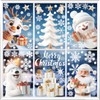 150PCS Christmas Window Clings, 9 Sheet Christmas Window Stickers Santa