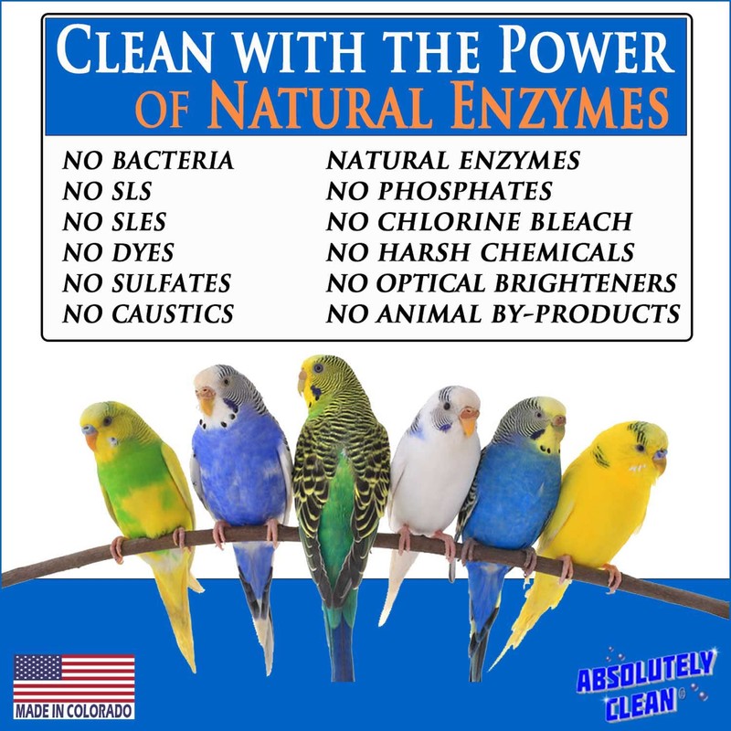 Absolutely Clean Amazing Bird Cage Cleaner and Deodorizer - Just