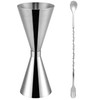 1 Cocktail-Messbecher mit 1 Cocktail-Löffel, 30ml/60ml Cocktail-Messbecher, doppelseitiger Messbecher mit