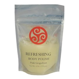 Body Polish - Pink Grapefruit Natural Salt Scrub - 6 Ounce