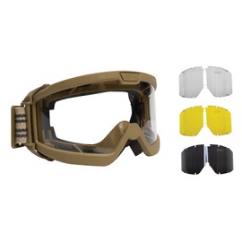 Rothco ANSI Ballistic OTG Goggle System - Coyote Brown 10738-CB