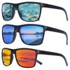 Risipu 3 Pack polarisierte Sonnenbrillen Männer, Herren Sonnenbrille polarisiert UV-Schutz