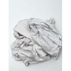 Angel-in-Armor White T-Shirt Rags – 25lb Bulk Box of Recycled Cotton Knit Shop Rags – Low Lint Cleaning Cloths for Mechanics, Oil Changes, Industrial and Commercial Use