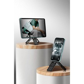 FANAUE MT-07 Foldable Magnetic Phone Holder - Dual N52 Strong Magnets, MagSafe Compatible, Universal Metal Surfaces, 1/4" Tripod Mounts, 360° Adjustable Foldable Stand