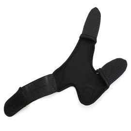 Townshine Fishing Finger Gloves Professional Thumb Index Finger Neoprene Gloves Anti-Slip Palm Fish Fishing Finger Protector (Black)