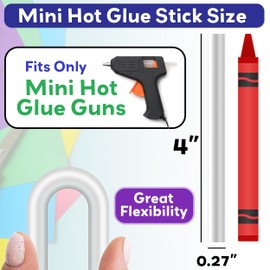 Innovative Haus Mini Hot Glue Sticks (50 Pack) - Fits Mini Glue Guns, 4" x 0.27" - Craft, Bond, Create on Wood, Metal, Glass and More - Transparent, Strong and Quick-Drying