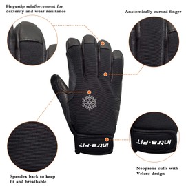 Intra-FIT Climbing Gloves Rope Gloves for Cold Weather, Fleece Liner Rappelling Gloves, Rescue, Adventure, Winter Outdoor Sports Size S