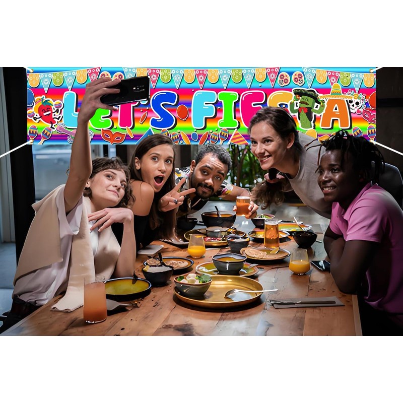 ximoogoooz Mexican Fiesta Party Decoration Cinco De Mayo Banner