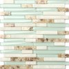 Hominter Beach Style Tile Real Seashell Conch Inside Lake Green