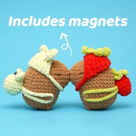 Best Crochet kit for gf - Best DIY Craft gift for Girlfriend - Color: Red