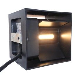 Lámpara LED de Pared Arbotante Negro Mate, 12W 1200 Lúmenes, Diseño Moderno Cuadrado, Luz Cálida Integrada, para Interior y Exterior