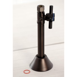 Kingston Brass CC83255DX Concord 1/2" Sweat x 3/8" OD Comp Straight Shut Off Valve with 5" Extension, Oil Rubbed Bronze