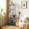 IBUYKE Wine Rack Freestanding Floor, Bar Cabinet for Liquor and
