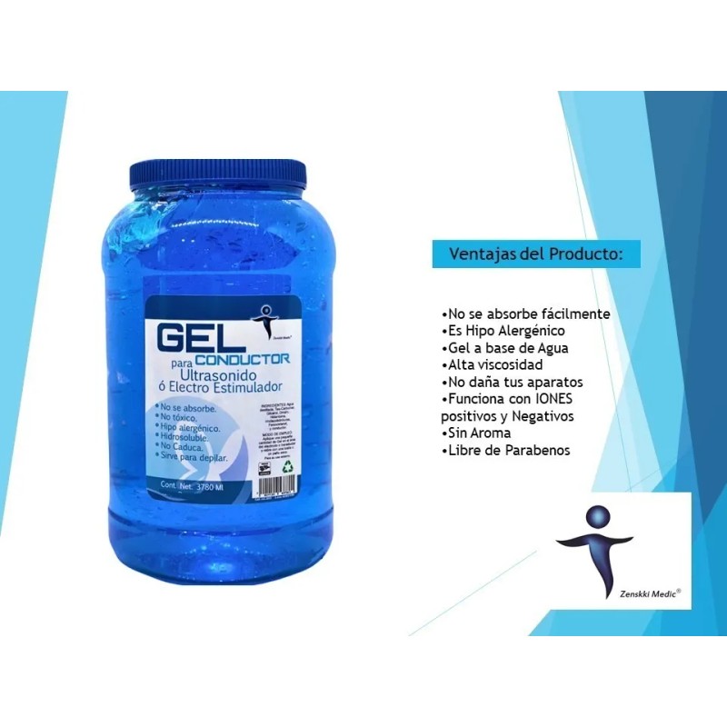 Gel Conductor Corporal 3780ml Y Un Depresible De 240ml Incl