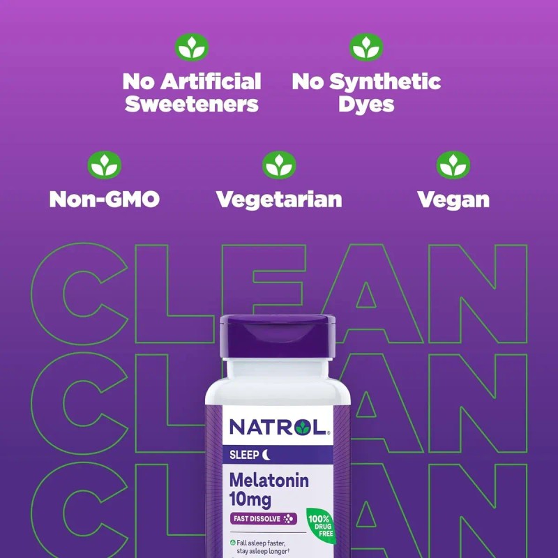 Natrol Melatonina 10mg Tabletas Sueño Descanso Citricos