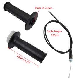 7/8'' 21mm Twist Throttle Rotary Accelerator Hand Grip W Cable for Pit Dirt Bike ATV Mini Bike 50cc 70cc 90cc 110cc 125cc 150cc 200cc 250cc (41 Inch)