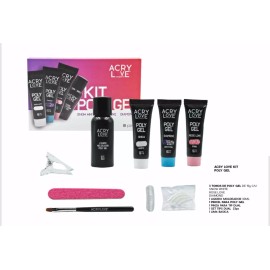 Acry Love Kit De Polygel Acrygel Para Uñas 8 Pzs - Poligel Acrigel