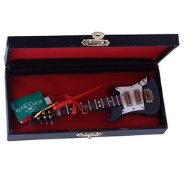 Kurt Adler Electric Guitar Ornament in Black Case 5.5"