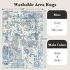 Art&Tuft Washable Rug, Anti-Slip Backing Abstract 9x12 Rug, Stain Resistant