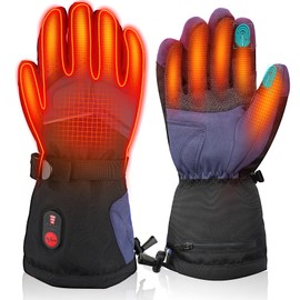 WINGLEOV Heated Winter Work Gloves with Synthetic Kevlar, Durability High Grip, Impact-Resistant Rubber Back Insulated Work Gloves, Waterproof Warmth Utility gloves for Work Below Zero, Touch Screen