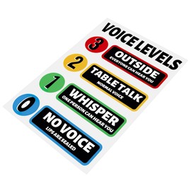 OHPHCALL Elementary Classroom Posters Voice Level Sticker Wall Decor Teacher Stuff