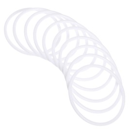 Healifty 20pcs Plastic Rings Hoops Macrame Rings Plastic Dreamcatcher Rings Hoops for DIY Craft Dream Catcher Making 11cm (White)